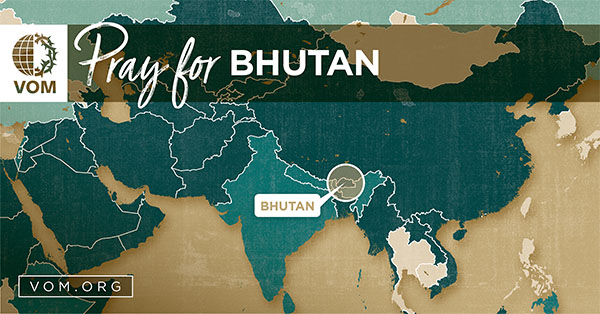 Map of Bhutan's location