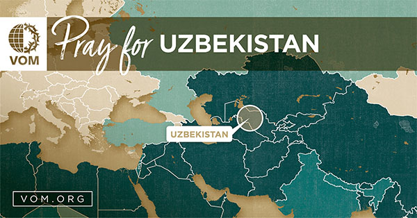 Map of Uzbekistan's location